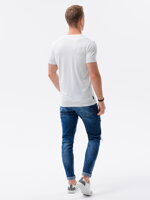 Men's printed t-shirt S1434 V-7A- white