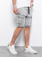 Men's denim shorts - grey W362