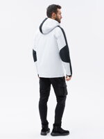 Men's mid-season quilted jacket C455 - white
