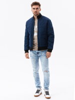 Men's mid-season quilted jacket C515 - navy