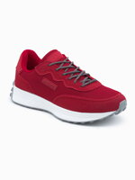 Men's shoes sneakers in combined materials - red V2 OM-FOSL-0110