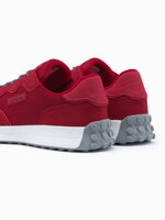 Men's shoes sneakers in combined materials - red V2 OM-FOSL-0110