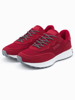 Men's shoes sneakers in combined materials - red V2 OM-FOSL-0110