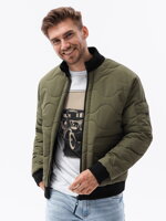 Men's mid-season quilted jacket C515 - olive