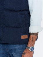 Men's quilted vest - navy V57