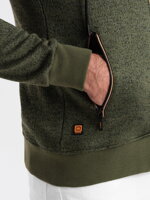 Men's zip-up sweatshirt  - V2 olive B1425