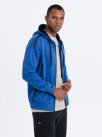 Men's zip-up sweatshirt B1076 - blue