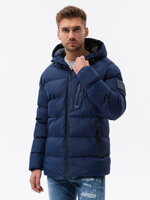 Men's winter jacket C502 - dark blue