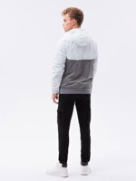 Men's mid-season quilted jacket C447 - black