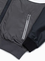 Men's mid-season quilted jacket C447 - black