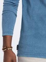 Men's plain longsleeve L131 - light blue