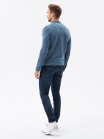 Men's zip-up sweatshirt C453 - blue