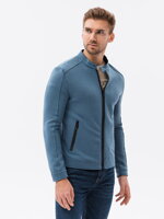 Men's zip-up sweatshirt C453 - blue