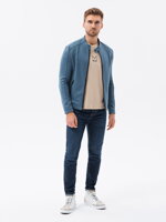 Men's zip-up sweatshirt C453 - blue
