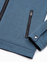 Men's zip-up sweatshirt C453 - blue