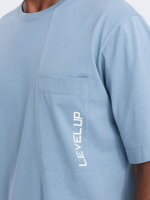 Men's t-shirt OVERSIZE - blue S1628