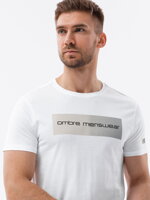 Men's printed cotton t-shirt - white V2 S1751