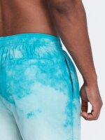 Men's tie dye swim trunks - blue V8 OM-SRBS-0125