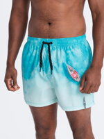 Men's tie dye swim trunks - blue V8 OM-SRBS-0125