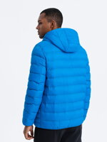 Men's mid-season quilted jacket C372 - blue