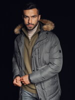 Men's winter jacket - dark grey C547