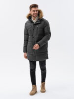Men's winter jacket - dark grey C547