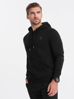 Men's kangaroo hoodie - black V2 OM-SSNZ-0117