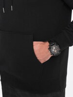 Men's kangaroo hoodie - black V2 OM-SSNZ-0117