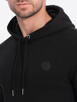 Men's kangaroo hoodie - black V2 OM-SSNZ-0117