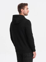 Men's kangaroo hoodie - black V2 OM-SSNZ-0117