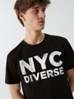 Men's printed T-shirt NY CITY 04 S1829 - black