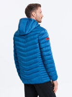 Men's mid-season quilted jacket C368 - navy
