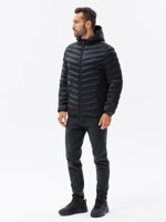 Men's mid-season quilted jacket C368 - black