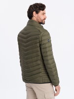 Men's mid-season quilted jacket C528 - olive