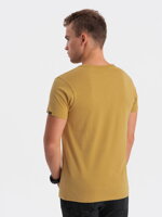 Men's plain t-shirt S1369 - mustard
