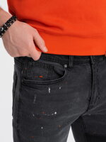 Men's jeans SKINNY FIT - black P1063