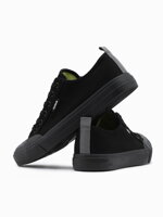 Men's short sneakers monocolor - black V1 OM-FOSL-0116
