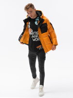Men's mid-season jacket C457 - yellow