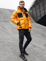 Men's mid-season jacket C457 - yellow