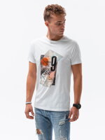 Men's printed t-shirt S1434 V-16A- white