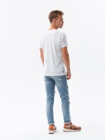 Men's printed t-shirt S1434 V-16A- white