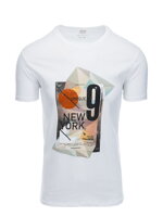 Men's printed t-shirt S1434 V-16A- white