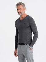 Men's sweater E191 - dark grey
