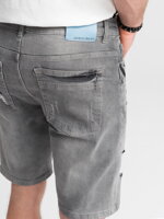 Men's denim shorts - grey W311
