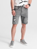 Men's denim shorts - grey W311