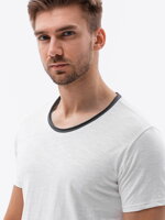 Men's printed t-shirt S1385 - white