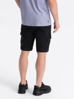 Men's denim shorts - dark grey W362