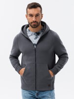 Men's zip-up sweatshirt - V1 dark grey B1423