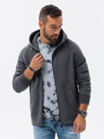 Men's zip-up sweatshirt - V1 dark grey B1423