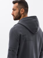 Men's zip-up sweatshirt - V1 dark grey B1423